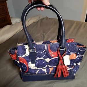 Coach D1220-19951 Blue Orange Red Purse
